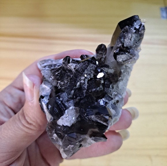 Unique Smoky Quartz Crystal Cluster - Picture 3 of 8